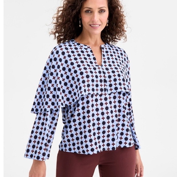 JM Collection Multicolor Patterned Top - Picture 3 of 16